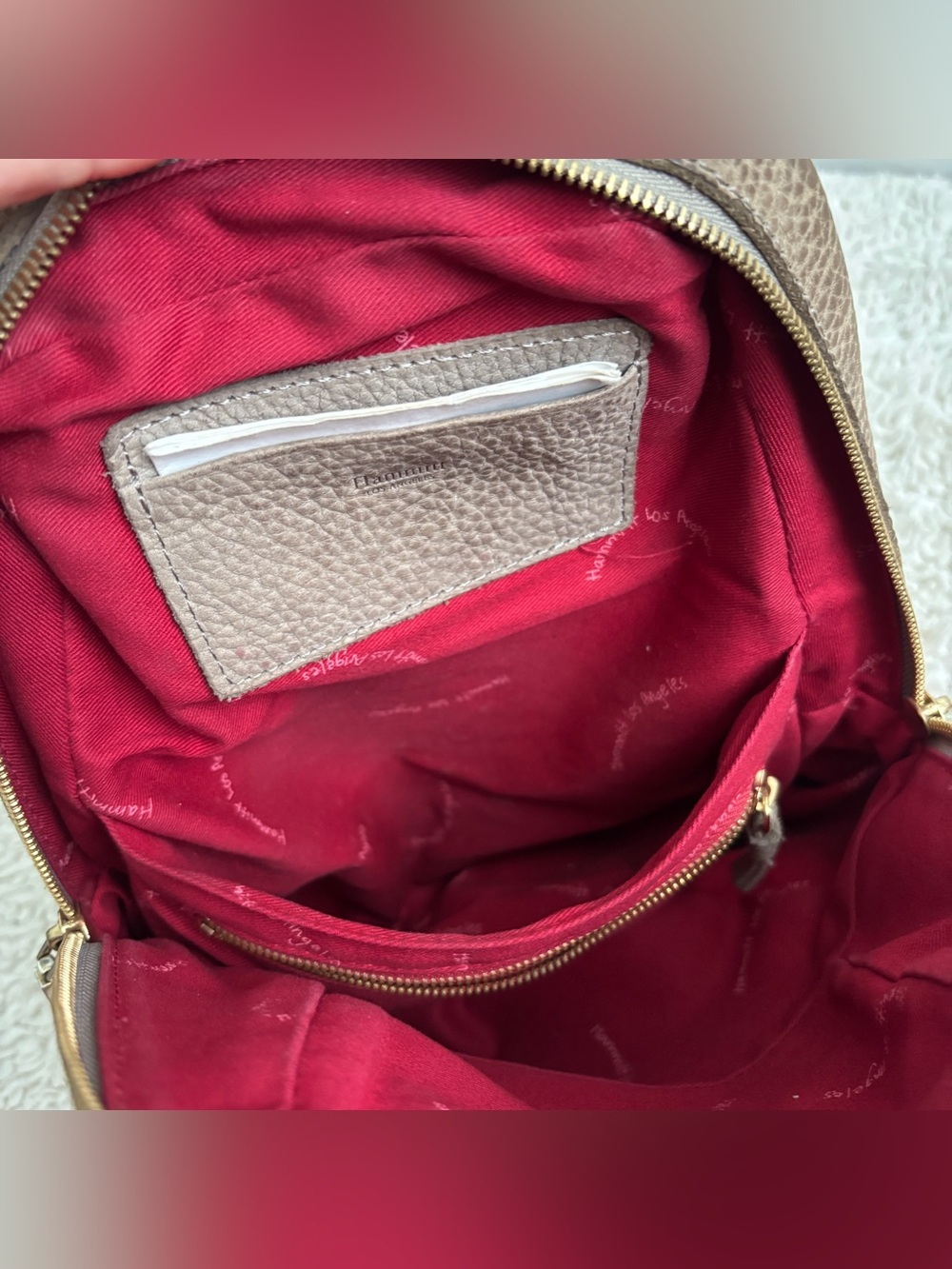 Hammitt Hunter Pebbled Leather Backpack with Gold Hardware - Picture 10 of 16